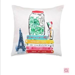 RARE Silk Kate Spade Travel Throw Pillow cover